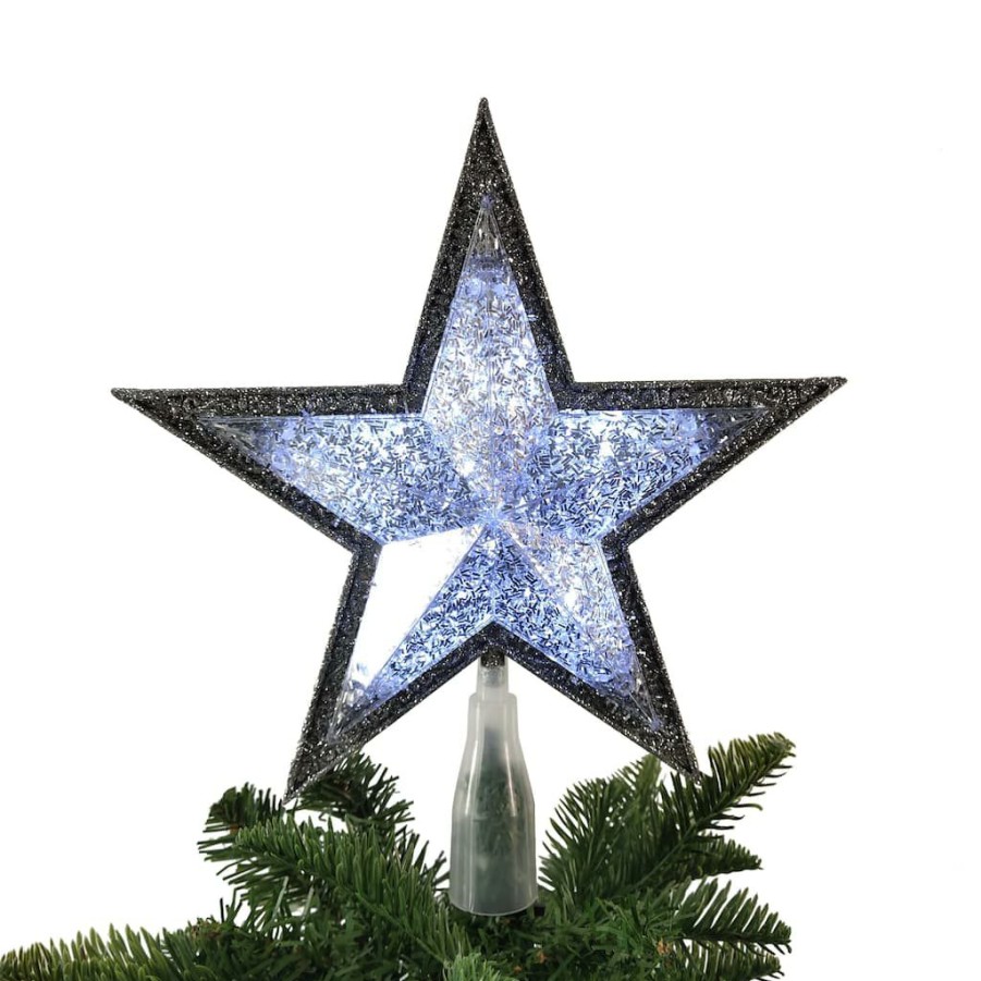 Home & Decor * | Buy 11 Silver Led Star Tree Topper By Ashland